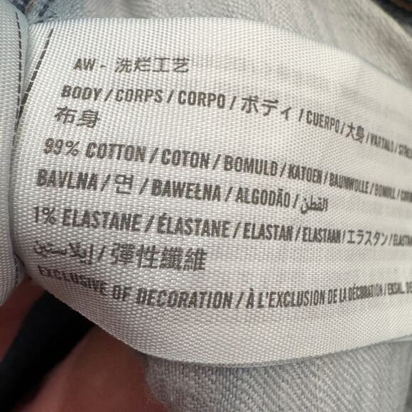 Abercrombie & Fitch A & F High Rise Mom Jeans Sz 26 2 Blue Distressed Curve Love - Picture 8 of 13